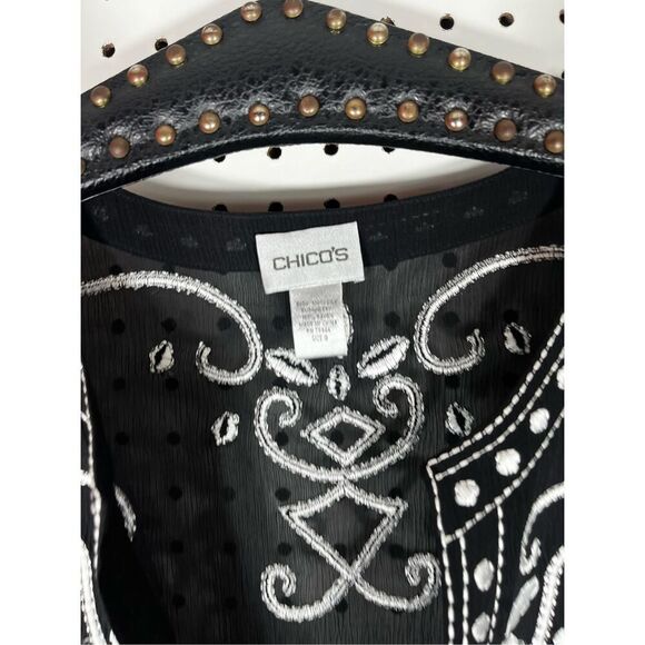 Chicos silk cover up tunic size 0 - Picture 5 of 5